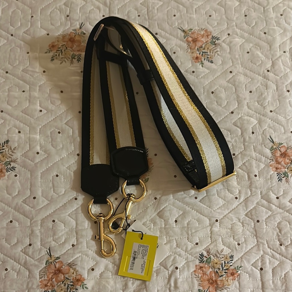Marc Jacobs Black and Gold bag belt NWT